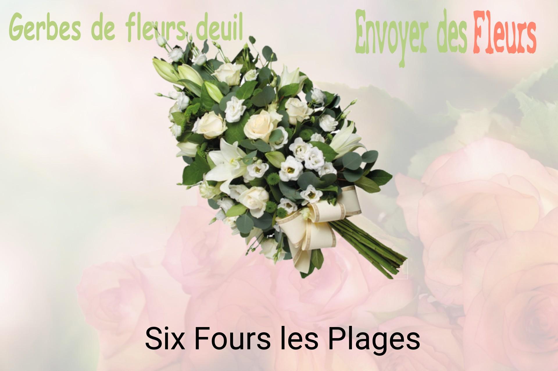 Gerbe de fleurs de deuil livrée à Six-Fours-les-Plages